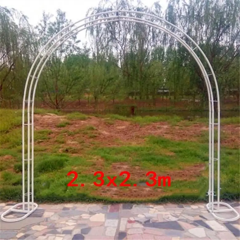 

Free shipment Round Arch White Metal Arch Centerpiece for Wedding Decorations Party Event Decoration-2.3m Tall*2.3m Wide