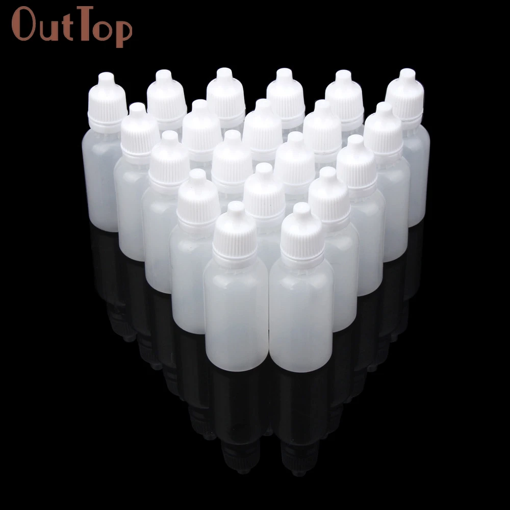 

OutTop 100PCS 20ml/30ml/50ml Empty Plastic Squeezable Dropper Bottles Eye Liquid Dropper Refillable Bottles Plastic C2017 May26