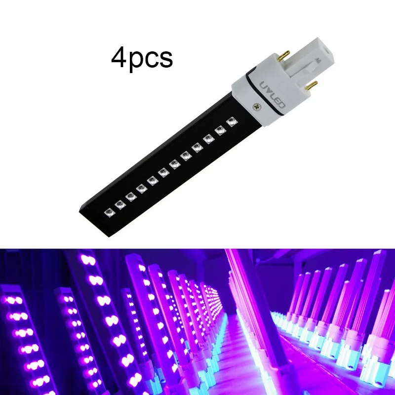 

2017 4 Pcs Replacement LED 9W UV Lamp Bulb For UV Lamp Nail Dryer Polish Gel Art Tool 365+405nm