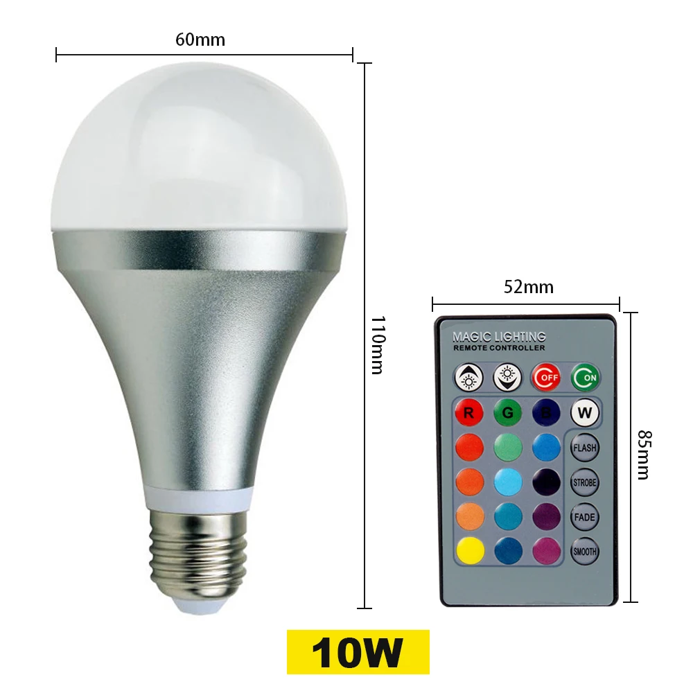 Rayway 3 Вт 10 Вт Светодиодный светильник E27 16 цветов ИК пульт дистанционного управления RGB лампа алюминиевый светодиодный светильник ing лампа 110 В 220 в 85-265 в точечный светильник