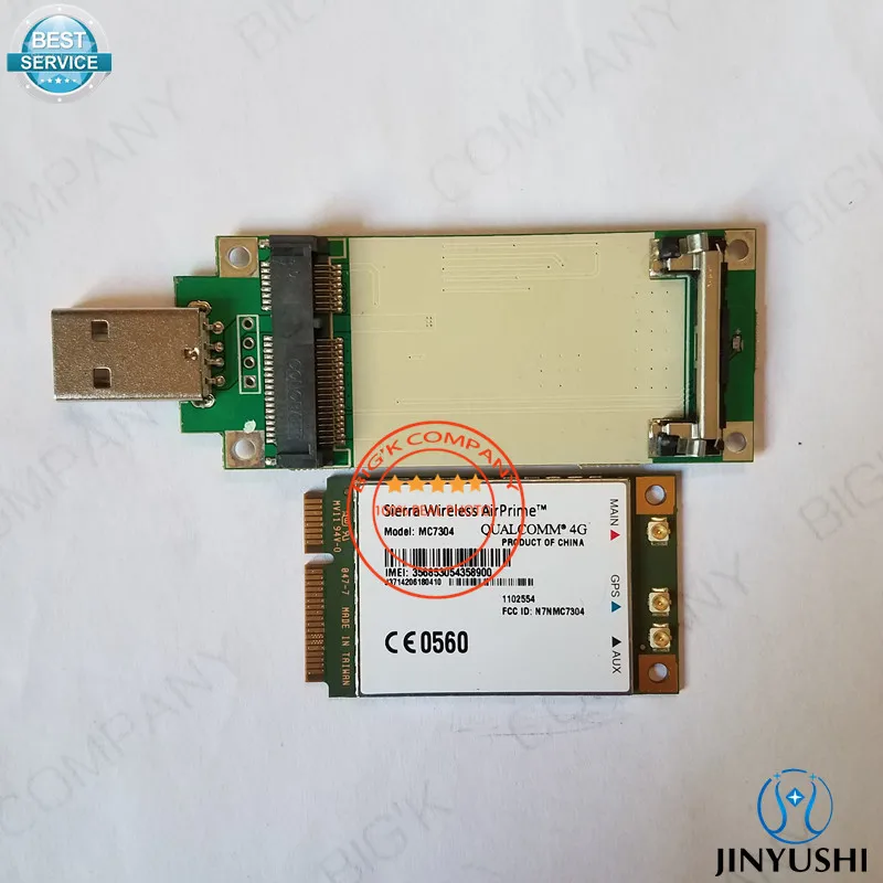 Sierra беспроводной MC7304+ gps активная антенна+ 4G PCB черная антенна+ U. FL к USB адаптер