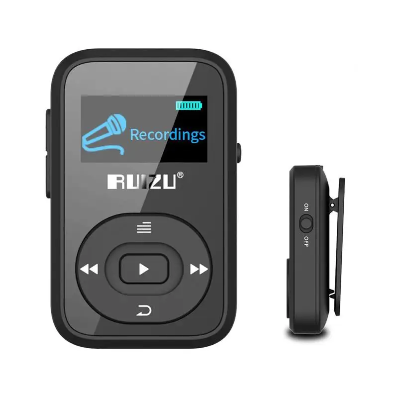 

RUIZU mini X26 Bluetooth Clip MP3 player 8GB Sport mp3 music player FM Radio Recorder Support TF Card + Free clamp
