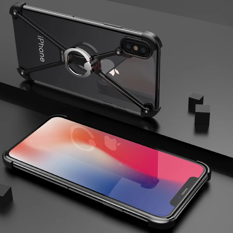 Oatsbasf x Форма чехол для iPhone X личности В виде ракушки IPhone корпус металлический