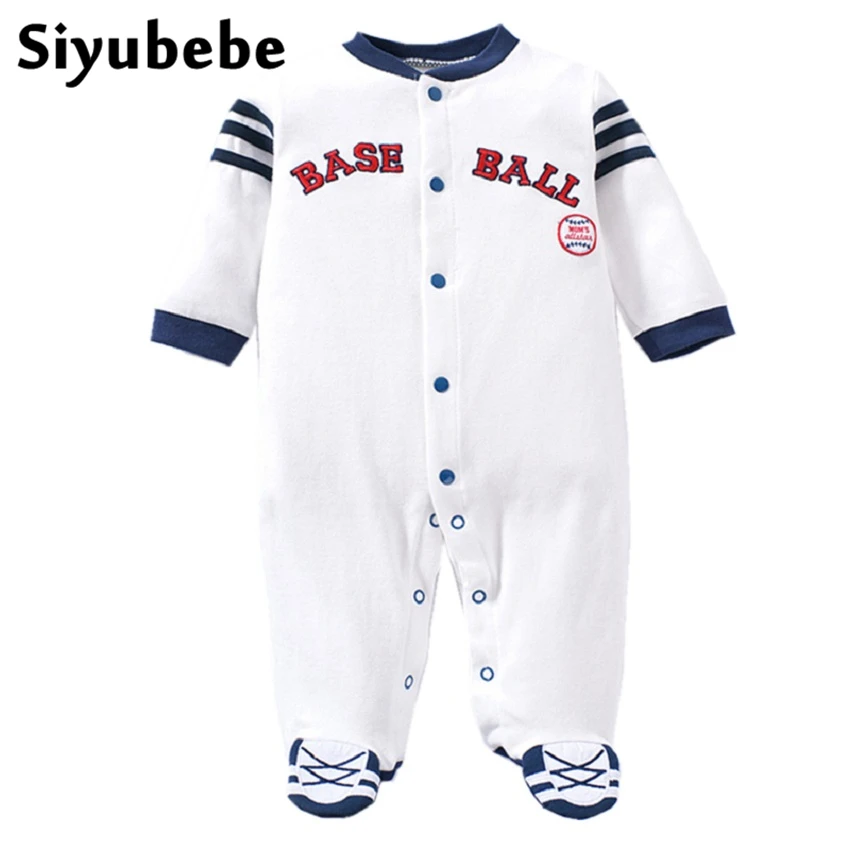 

Baby Rompers High Quality Newborn Baby Boy Clothes Cotton Long Sleeve Ropa Bebe Infant Boy Sport Baseball Costume Jumpsuit 0-12M