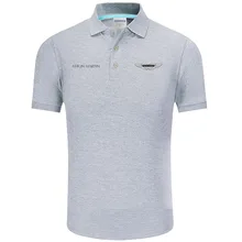 Высокое качество, логотип crocodil, Aston Martin, логотип, поло, классический бренд, Мужская рубашка поло, мужская повседневная однотонная хлопковая рубашка поло с коротким рукавом