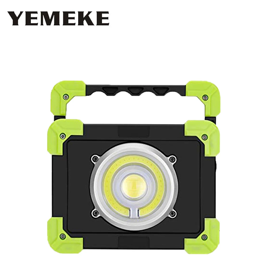 

20W Led Work Light Rechargeable COB Portable Lantern Outdoor Spotlight IPX4 Waterproof For Garage Construction Site Lighting