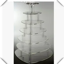 Свадебные decoration7 уровня сердца Форма красивый акрил подставки для кексов Вечерние/Свадебные/праздничные принадлежности подставка для тортов