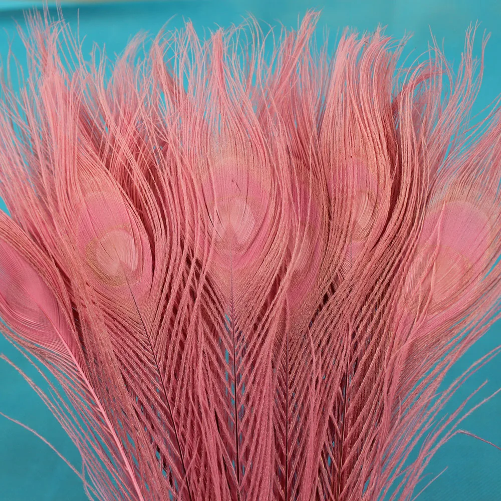 

10pcs/Lot pink Peacock Feathers eyes 25-30cm10-12 Inchs high quality Peacock plumage Art performance clothing plume decoration