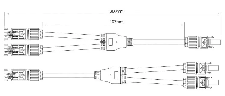 1 пара MC4 Y 30A 1000 в электрический разъем филиал параллельное соединение Фотоэлектрические 2 шт. панели солнечные кабель провода подключения