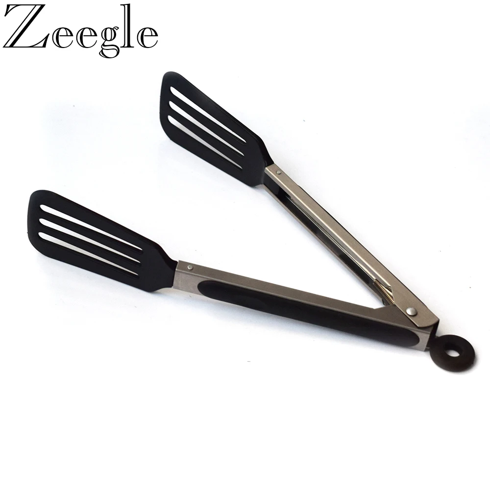 

Zeegle Food Tongs Stainless Steel BBQ Clip Salad Bread Cooking Serving Tongs Buffet Meat Clip Pastry Clamp Kitchen Tools