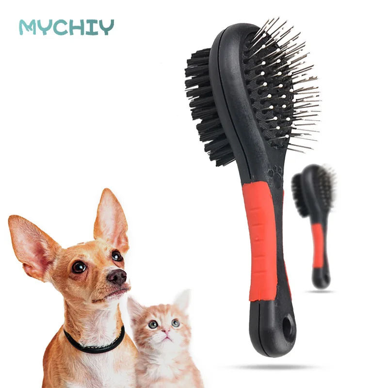 Clean Professional Pet Brush Soft Hair Shedding Safe Double Sided Comb