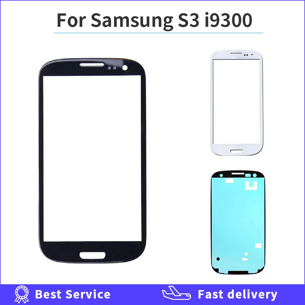 Nuovo Per Samsung Galaxy S3 I9300 I9305 I9300I I9301 I9301I Pannello Frontale Obiettivo Di Vetro Esterno Lcd Screen Display Parte Di Riparazione + Ade