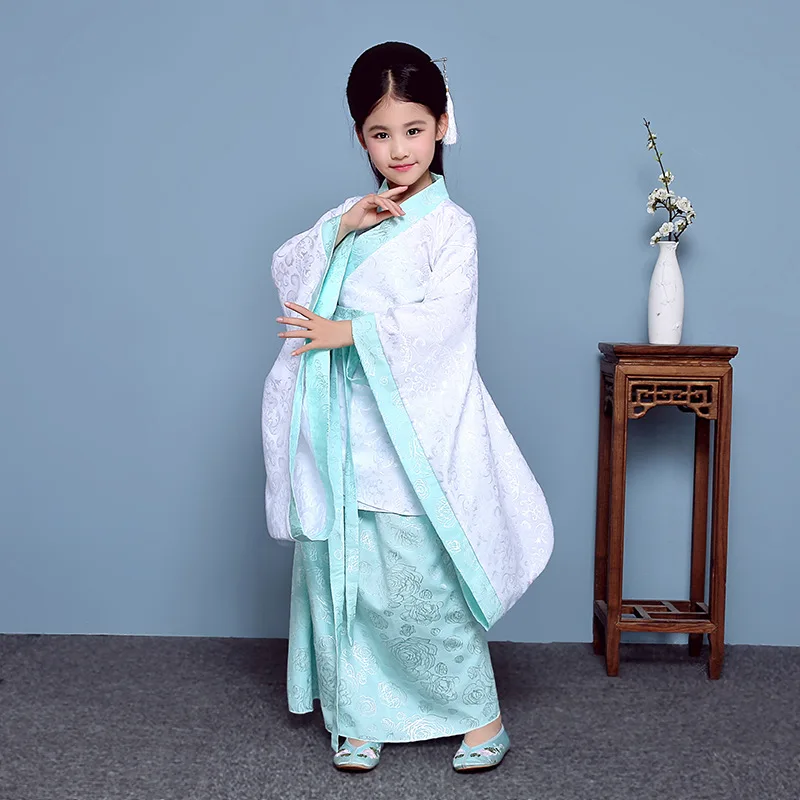 Children's Costume Female Princess Skirt Table Costume Ancient Tang Suit Hanfu Imperial Concubine Girl