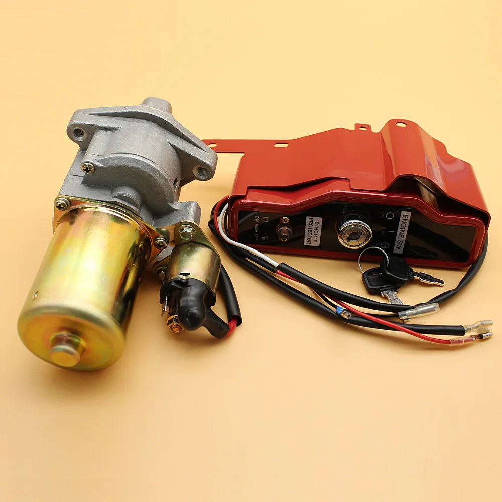 

Starter Motor Solenoid Ignition Switch Box with Keys Fit HONDA GX340 GX390 GX 340 390 11hp 13hp Gas Engine Generator Water Pump