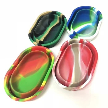 

Oval Ashtray Silicone Ashtray Eco-friendly Colorful Premium Rubber Smokeless High Temperature Resistance Smoking Accessorie New