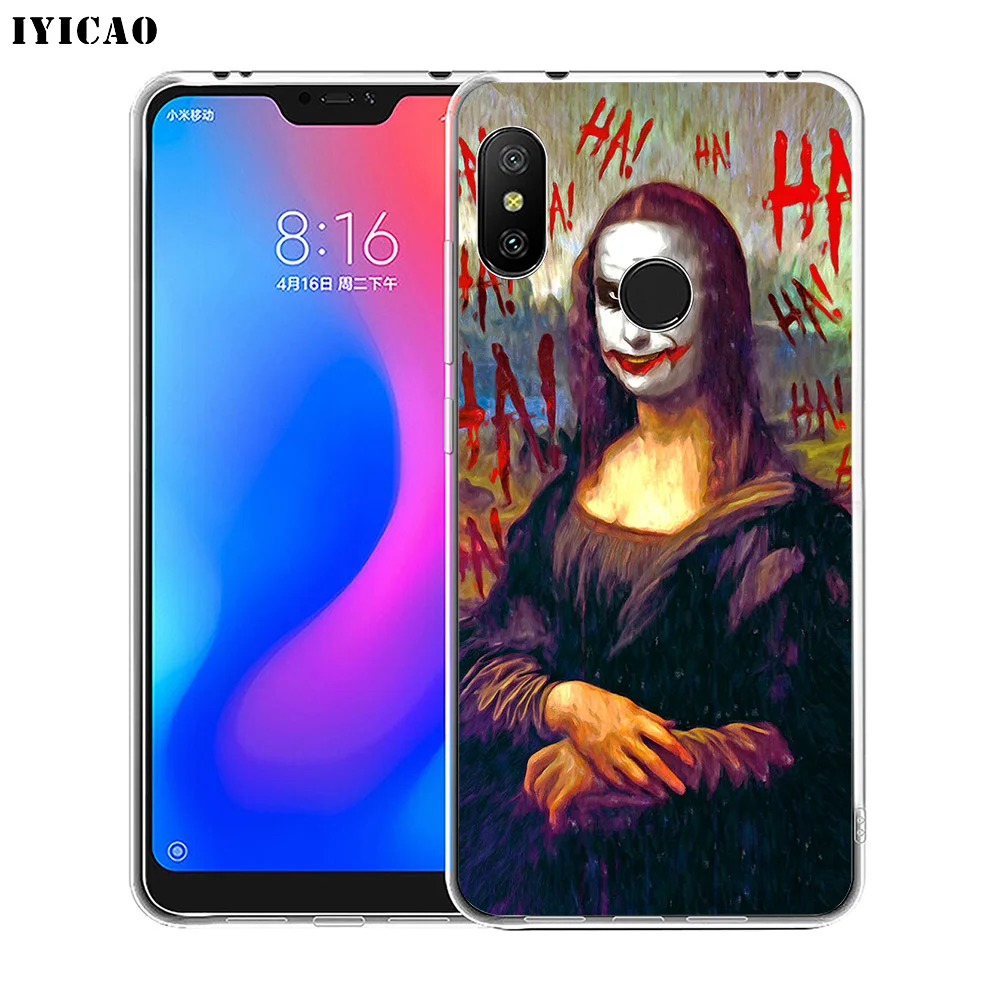 IYICAO Mona Lisa funny Spoof Art Мягкий силиконовый чехол для телефона Xiaomi Redmi 4A 5A 6A Note 7 6 5 Pro Plus 4X