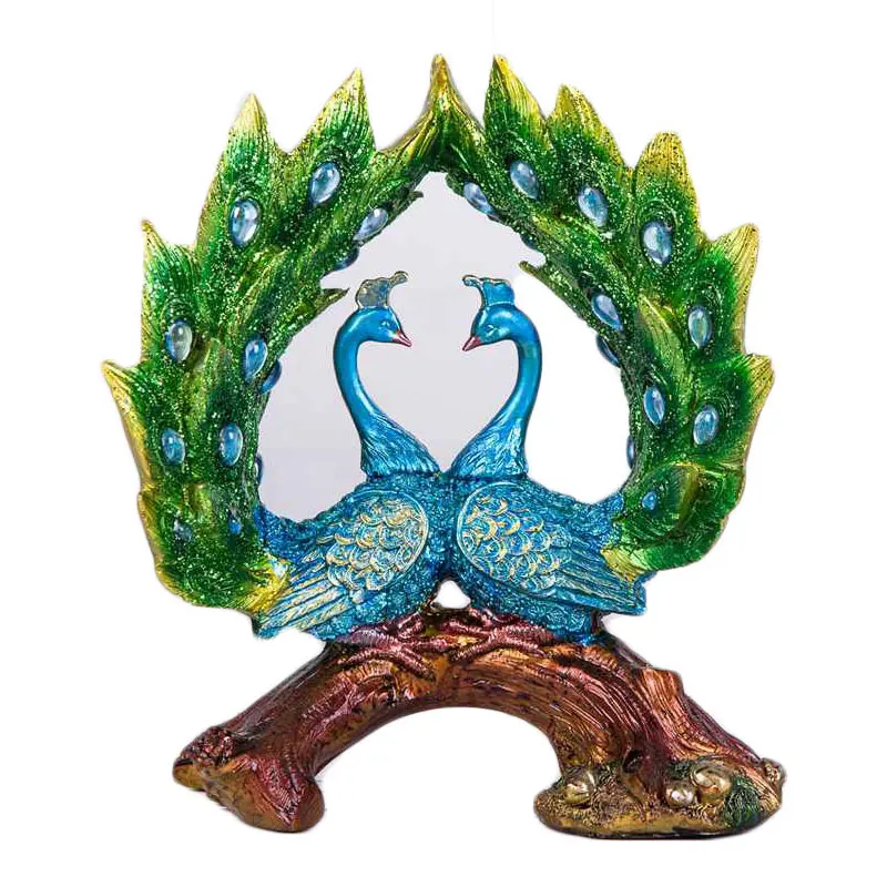 

European Classical Peacock Desk Decoration Figurines New House Marriage Celebrate Living Room Home Decor Wedding Business Gift