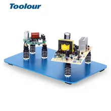 Toolour Removable Magnetic PCB Circuit Board Fixed Fixture Soldering Third Hand Welding Station Soldering Holder Repair Tools car folding key pcb repair fixture pcb holder work station platform fixed support clamp steel pcb board soldering repair holder