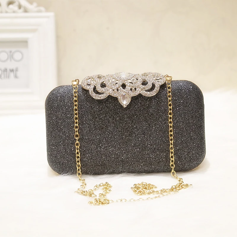  Meloke new fashion Sequined Scrub Clutch Women's Evening Bags Bling Day Clutches Gold Wedding Purse - 32986912794