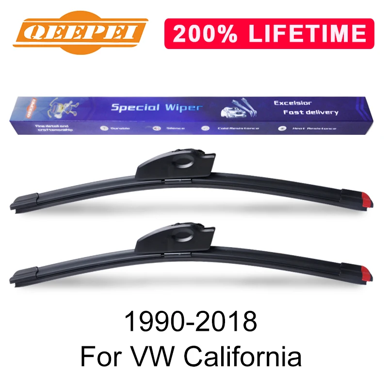 QEEPEI Замена стеклоочистителя для VW California 1990-2018 силиконовая Резина лобовое стекло