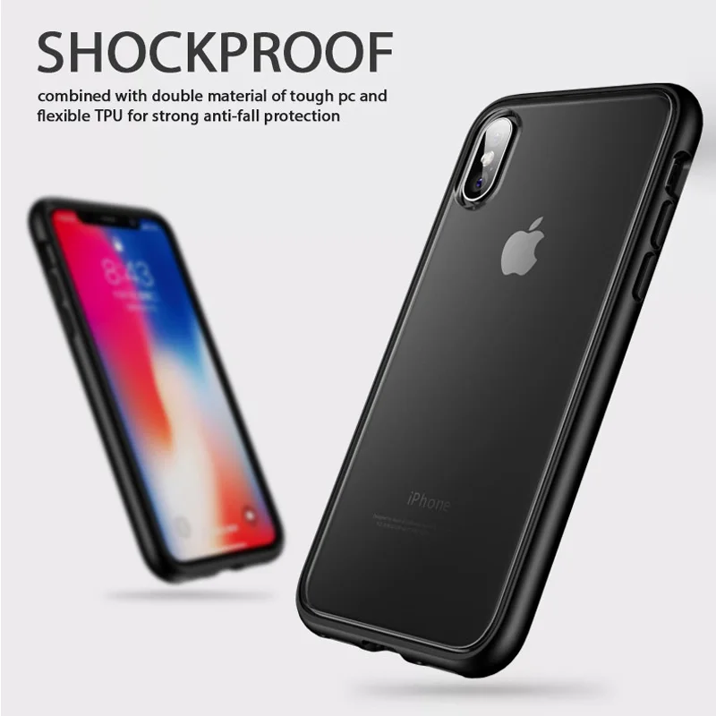 ITEUU сверхмощный защитный противоударный чехол для iphone X XS Max XR Чехлы ТПУ матовая