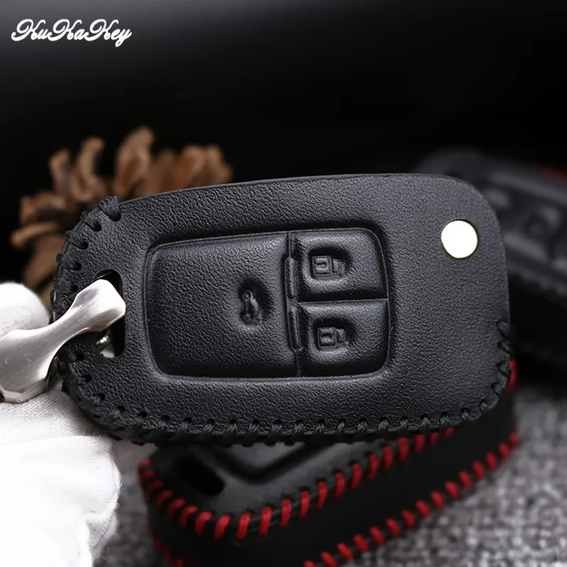 KUKAKEY кожаный чехол для ключа автомобиля, чехол для Chevrolet Sonic Spark Cruze Captiva Lacetti Orlando Epica Trax Smart Keychain Shell