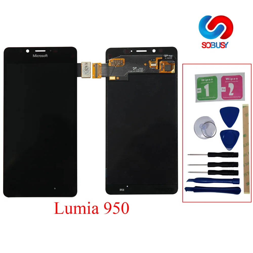 Оригинальный ЖК-дисплей Tela для Nokia Lumia 950 RM-1104 RM-1118 + кодирующий преобразователь