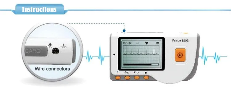 Электрод провод кабель для портативного сердца ЭКГ монитор Prince 180B& PC-80B