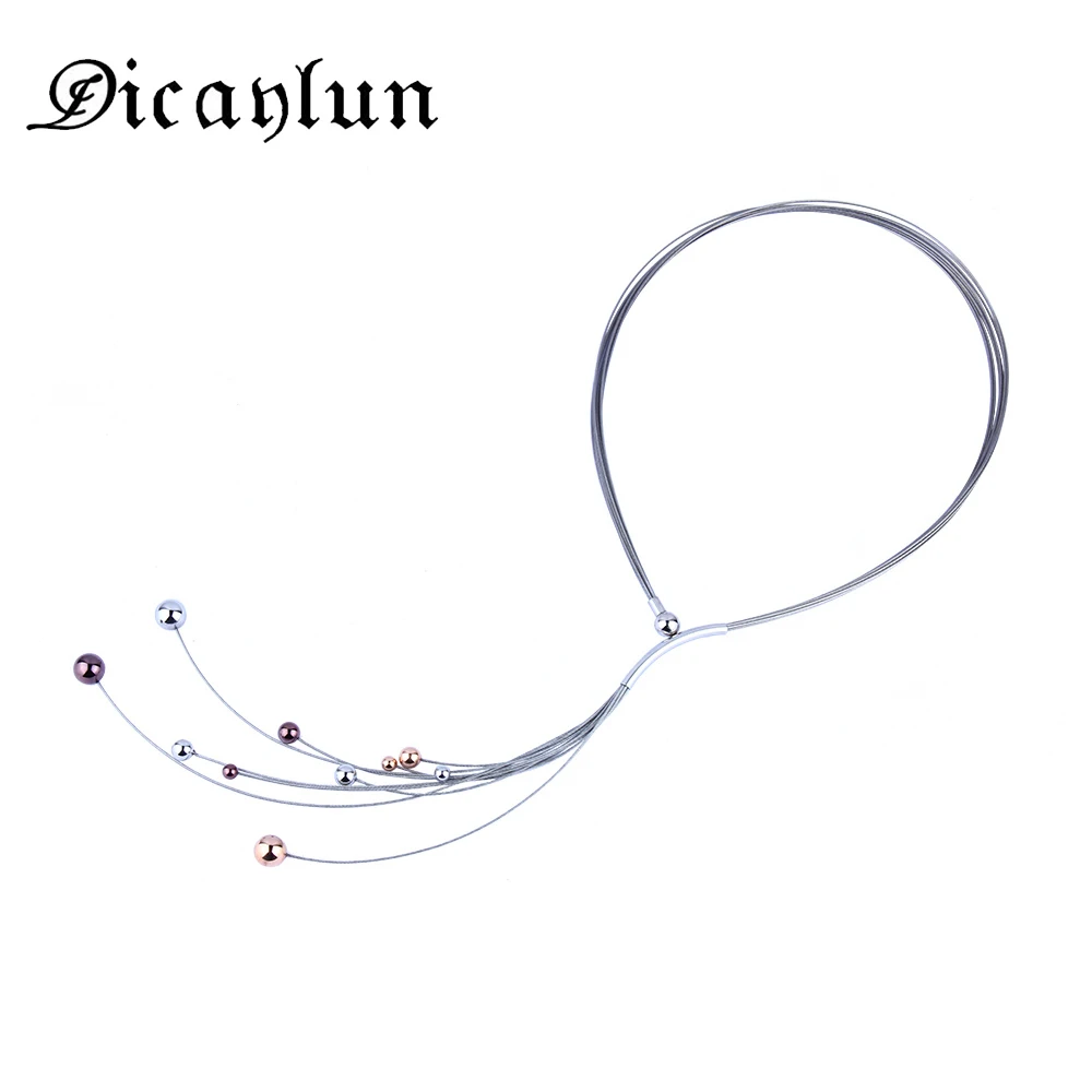 

DICAYLUN stainless steel Magnetic power Necklace for neck for women jewelry choker jewellry summer beaded necklace rope 2018