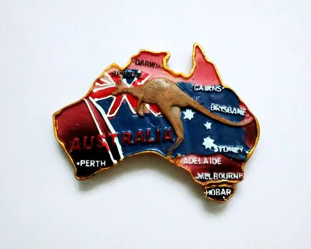 Australian Topographic Map 3D Fridge World Tourism Souvenirs