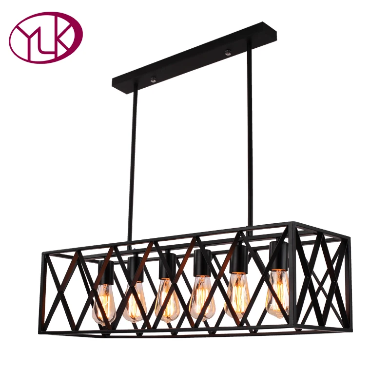 youlaike black rectangle vintage pendant light for dining black rectangle light fixture