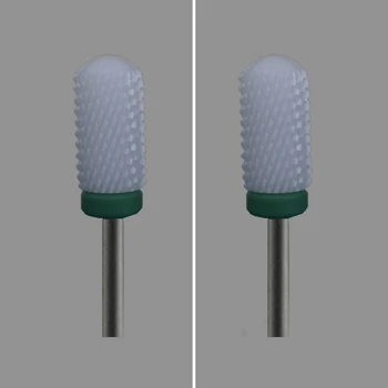 

White Ceramic -6PCS -Nail Drill Bit - Large Smooth Top Bit - (0101.066)