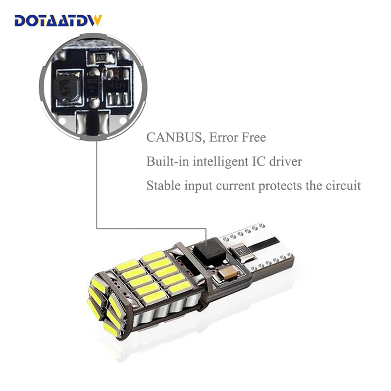 2x мощный яркий белый светодиодный светильник для автомобиля 168 194 4014SMD W5W T10