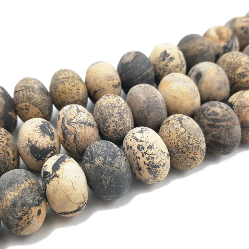 

Lii Ji Natural Yellow Jasper Flat Round Shape beads Approx 12x18mm DIY Jewelry Making Approx 39cm