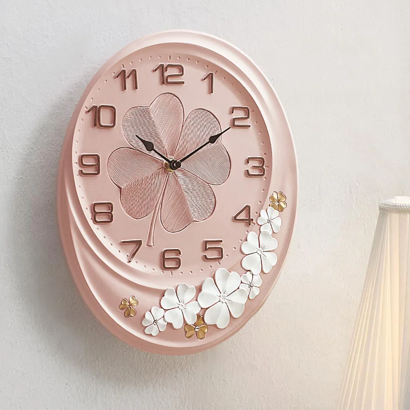 

Garden Wall Clock Modern Design Living Room Decoration Nordic Pastoral Style Resin Clocks Wall Watch Home Decor Farmhouse Decor