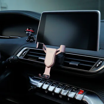 

For Peugeot 3008 / 5008 2017 2018 2019 Car Accessories Rotational Smartphone Holder Air Vent Sucker Bracket Stand