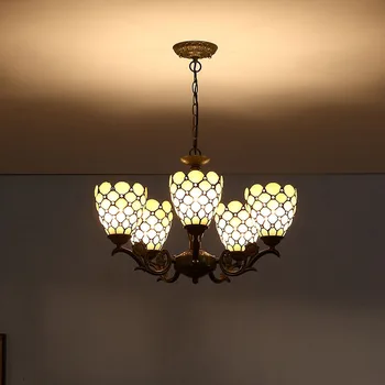 

Multiple Chandelier minimalist bedroom living room long warm coffee shop Tiffany creative energy-saving DF29