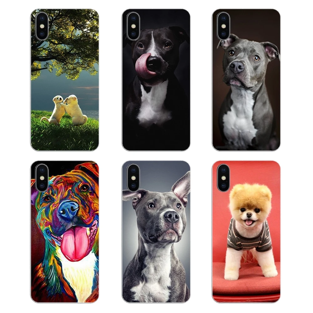 Мягкие чехлы с синим носом Pitbull Pomeranian DOG Для Huawei P Smart Y6 P8 P9 P10 Plus Nova P20 Lite Pro Mini 2017 SLA-L02