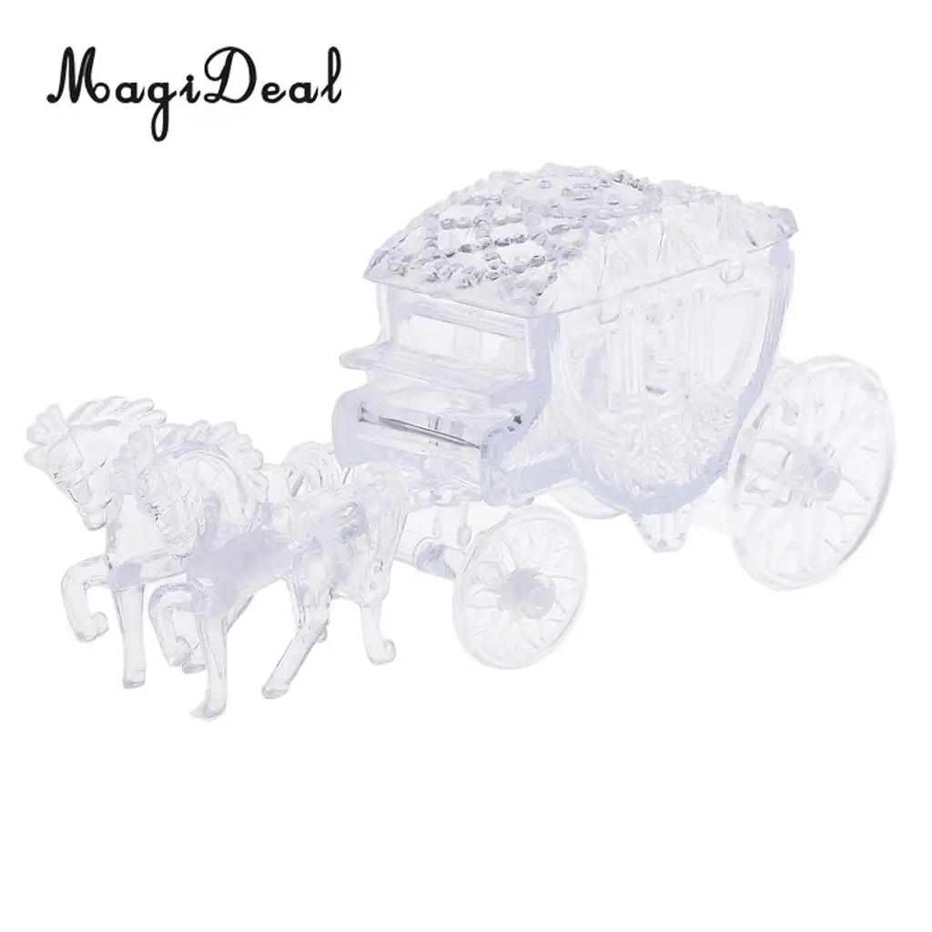 MagiDeal 12 Pieces Crystal Horse Carriage Candy Gift Boxes Party Favor Baby Shower 