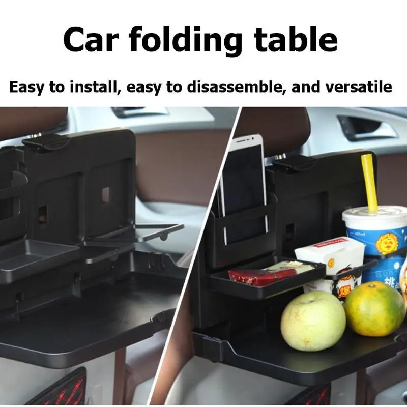 Универсальный складной авто заднее сиденье Пластиковый Стол еда поднос для чашек держатель