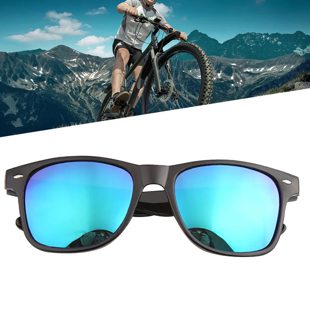Модные солнцезащитные очки унисекс повседневные негабаритные ездовые Спортивное Вождение на открытом воздухе поляризованные очки Светоотражающие очки с плоскими линзами