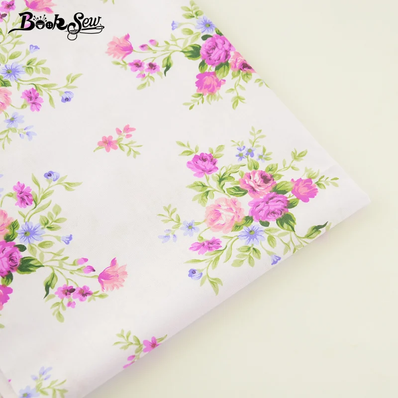 Домашний текстиль Booksew цветочный дизайн 100% хлопок саржевая ткань для лоскутного