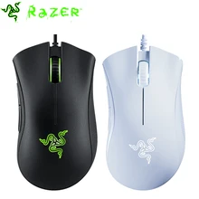 Razer DeathAdder Эфирная Проводная игровая мышь 6400 dpi эргономичная профессиональная оптическая сенсорная мышь razer для компьютера и ноутбука