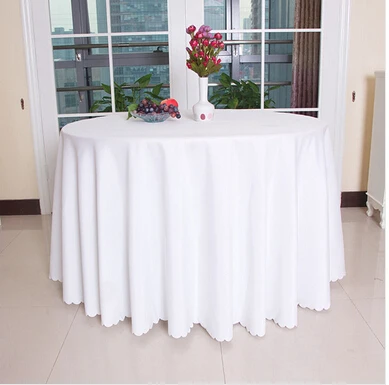 

Big Size Polyester Round Rectangular 100% Polyester Table Cover Wedding Tablecloth Party Table Cover Dining Table Linen