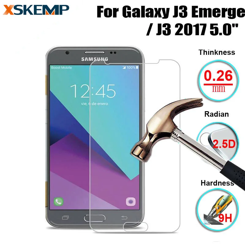 Пленка из закаленного стекла для Samsung Galaxy J3 Emerge / 2017 глянцевая Взрывозащищенная
