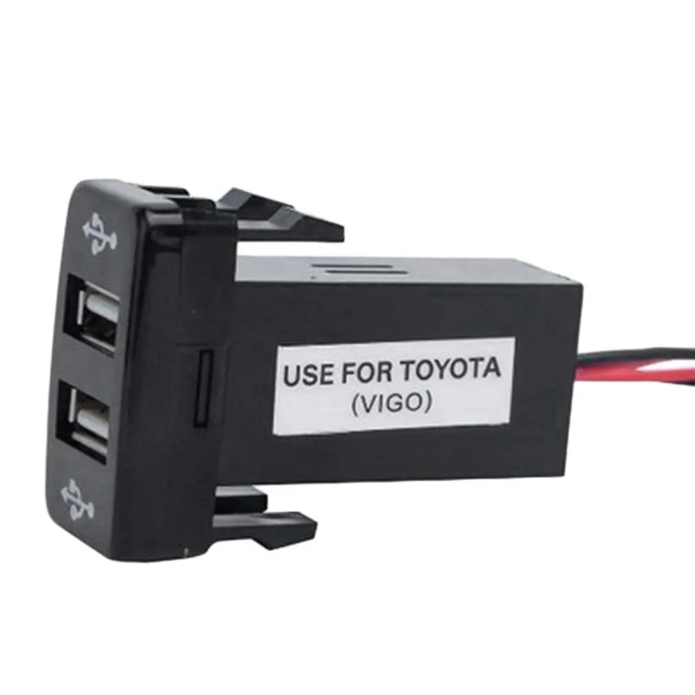 

Special Dedicated Car charge 5V 2.1A USB Interface Socket Charger and USB Audio input Socket use for TOYOTA Hilux VIGO NEW