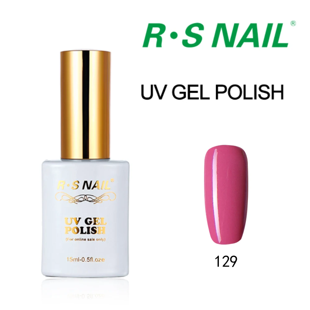 R.S 1Pcs 15ML 129 Gel Nail Polish Gel Varnish UV Nail Polish lacquers Nail Art LED Soak Off Long