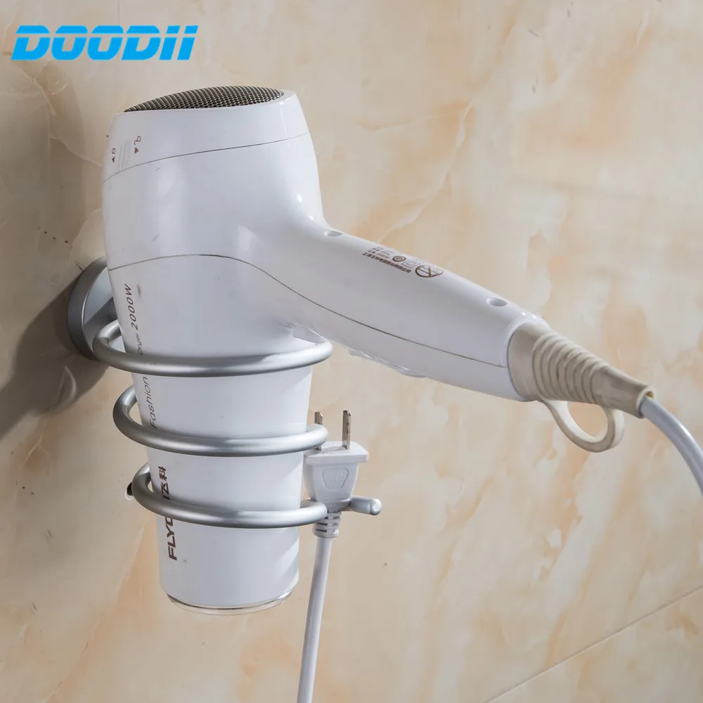 DooDii Wall Mounted Hair Dryer Drier Comb Holder Rack Stand Set Storage Organizer New Excellent Quality Popular New