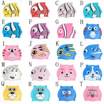 

kids hat Swimming Cap for Pool Cute Cartoon Fish Children Kids Swim Waterproof Protect Ears Boy Girl Sports Swim Hat