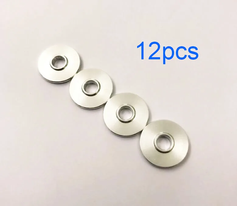 

12Pcs 17mm Aluminum Rollers Guide Wheels Spare Parts for Unrestricted Rail Car/Slot Car MINI 4WD Car Model